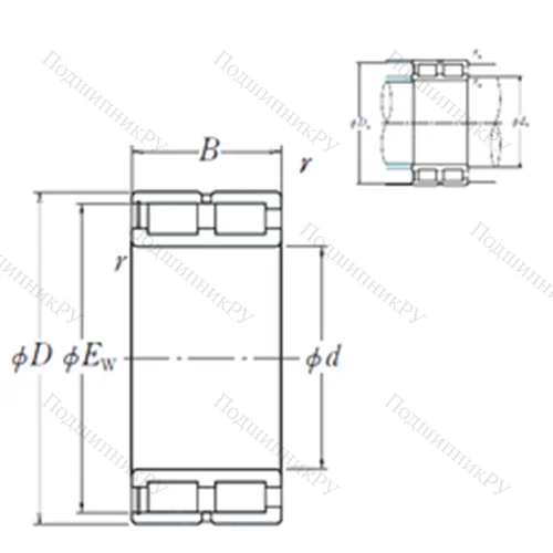 Подшипник роликовый радиальный NNCF 4864V
