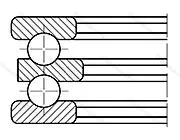 Подшипник  52208 (38208) размер 30/40x68x36 от производителя  SKF