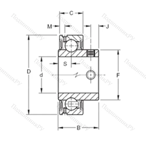 Подшипник шариковый радиальный GYA 103RR 2 от производителя  TIMKEN