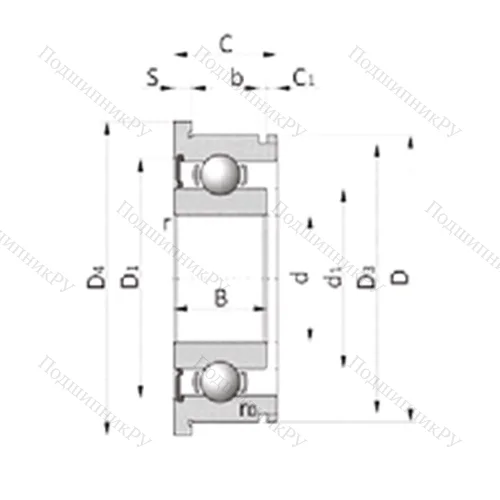 Подшипник шариковый радиальный AB 41658YS 05