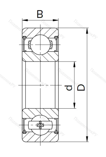 Миниатюрный шариковый подшипник 80016 T (606 ZZT) WZO1TEEIFV в Самаре