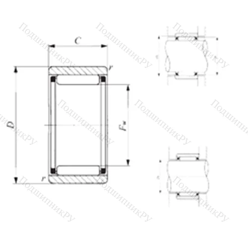 Подшипник игольчатый радиальный RNAF 152313