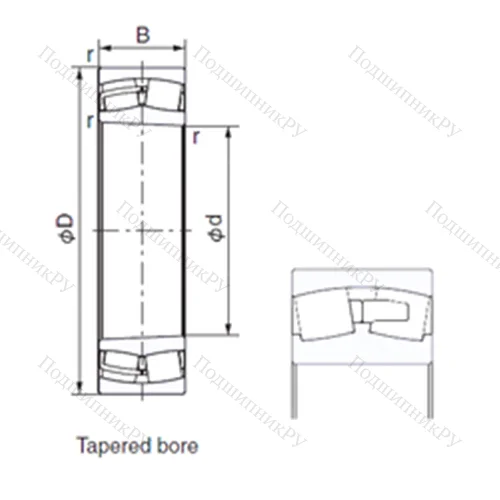 Подшипник роликовый радиальный 23948EK