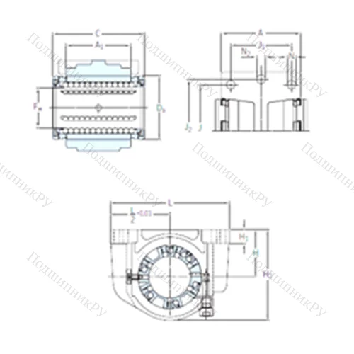 Подшипник шариковый линейный LUCE 16-2LS от производителя  SKF