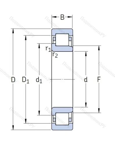 Роликовый цилиндрический подшипник NJ 2326 ECML/C 4VQ 015 от производителя  SKF