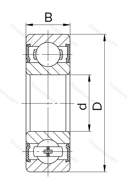 Миниатюрный шариковый подшипник 180018 T (608 2RST) в Самаре