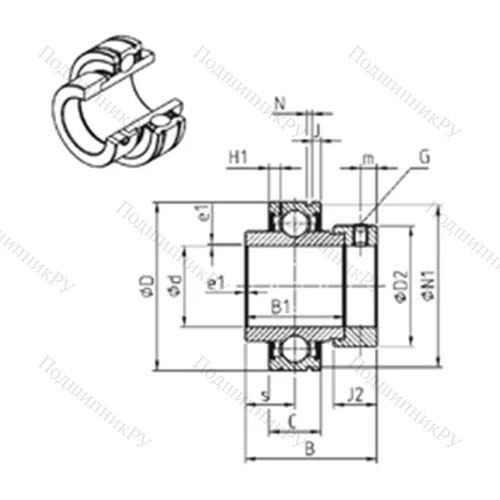 Подшипник шариковый радиальный CEX 207-22