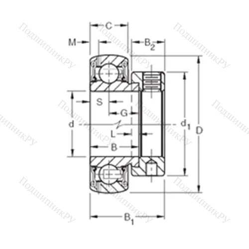 Подшипник шариковый радиальный GRA 106RRB