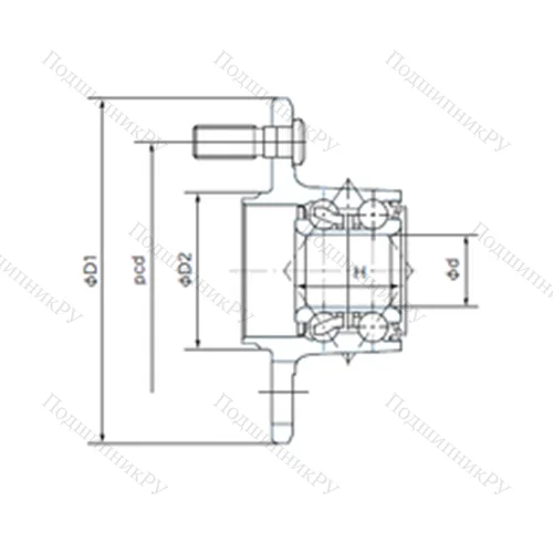 Подшипник шариковый радиально-упорный F 30BVV 09-3