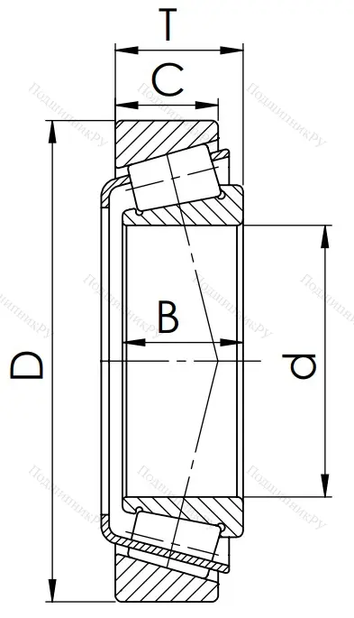 Конический роликовый подшипник 7512 (32212) в Самаре