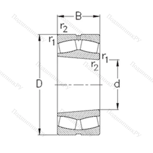 Подшипник роликовый радиальный самоцентрирующийся 23148-K-MB-W 33 от производителя  NKE