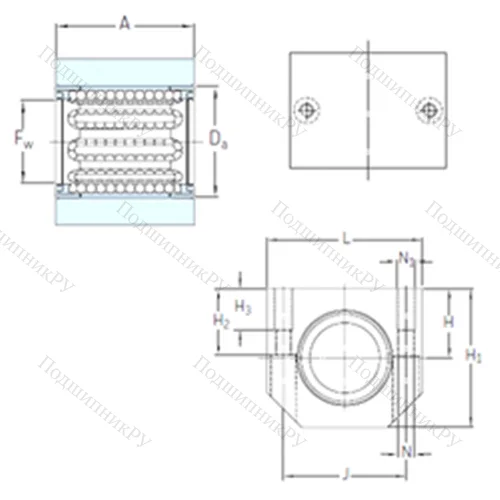 Подшипник шариковый линейный LUHR 25-2LS от производителя  SKF