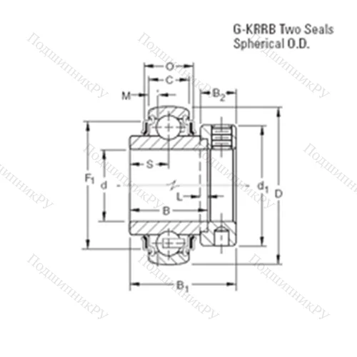 Подшипник шариковый радиальный GE 55KRRB