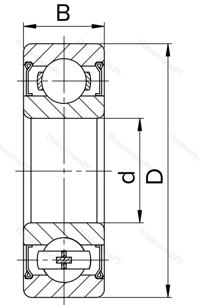 Миниатюрный шариковый подшипник 80024 T (624 ZZT) в Самаре