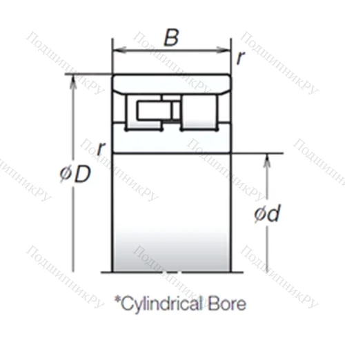 Подшипник роликовый радиальный NN 3012MB