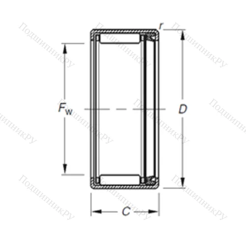Подшипник игольчатый радиальный HK 2522RS