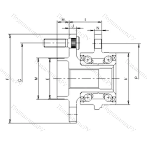 Подшипник шариковый радиально-упорный IJ 113014 от производителя  ILJIN