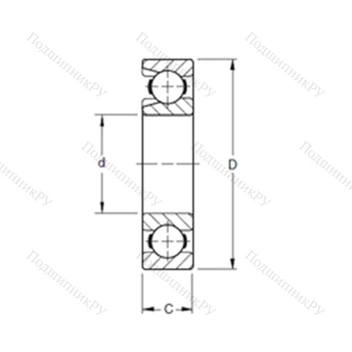 Подшипник шариковый радиальный 309W
