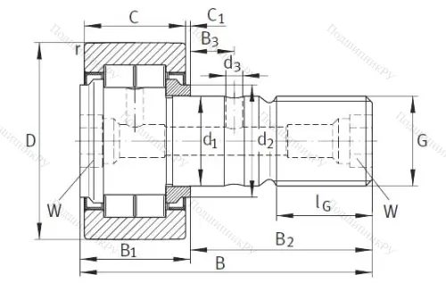 Подшипник NUKR 35 A от производителя  INA