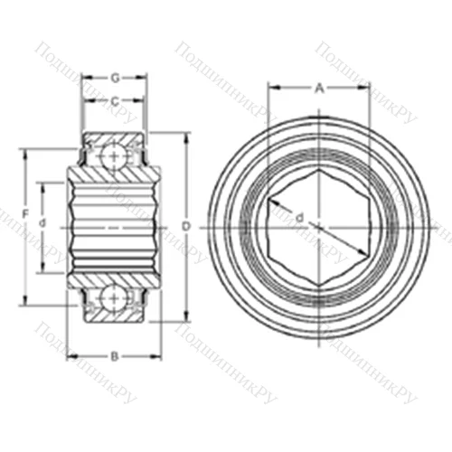 Подшипник шариковый радиальный W 208KRR 8