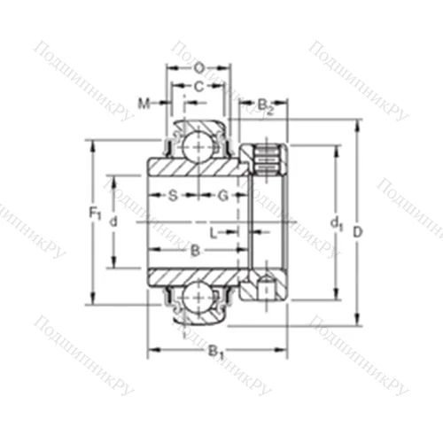 Подшипник шариковый радиальный GN 111KRRB от производителя  TIMKEN Подшипник шариковый радиальный GN 111KRRB от производителя  TIMKEN
