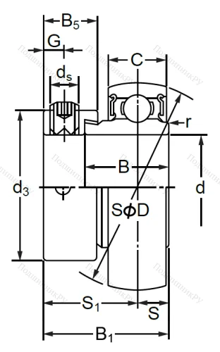 Корпусный подшипник SA 202 (AEL 202) в Самаре