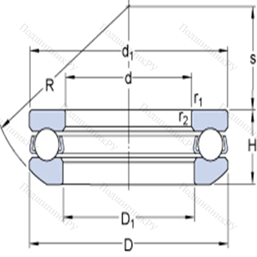 Одинарные упорные шарикоподшипники 53410 + U 410 от производителя  SKF Одинарные упорные шарикоподшипники 53410 + U 410 от производителя  SKF