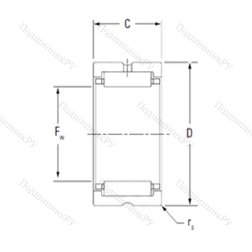 Подшипник игольчатый радиальный HJ-9612048 от производителя  KOYO Подшипник игольчатый радиальный HJ-9612048 от производителя  KOYO