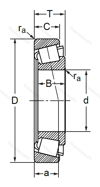 Конический роликовый подшипник 2007119 (32019 X) в Самаре