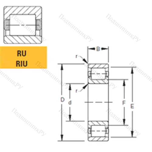 Подшипник роликовый радиальный 120RU 03