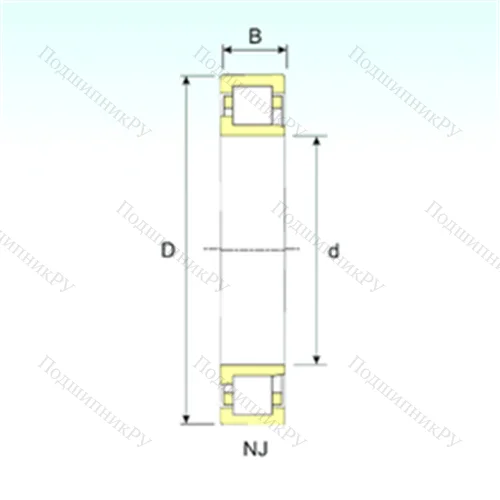 Подшипник роликовый радиальный NJ 2203