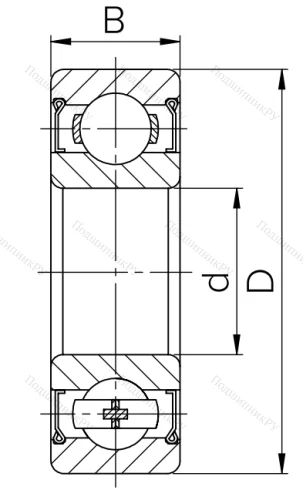 Шариковый однорядный подшипник 80314 (6314 ZZ) в Самаре