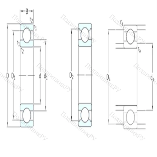 Подшипник шариковый радиальный 6407 от производителя  SKF