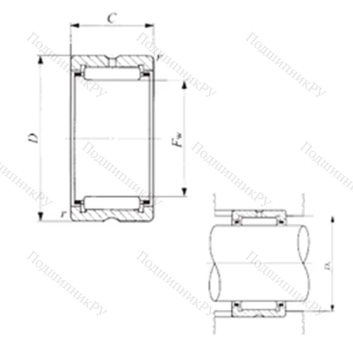 Подшипник игольчатый радиальный TAF 304030/SG от производителя  IKO