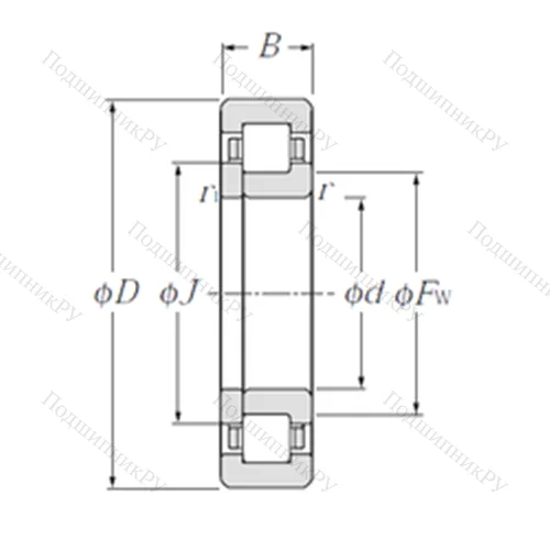 Подшипник роликовый радиальный NUP 207E