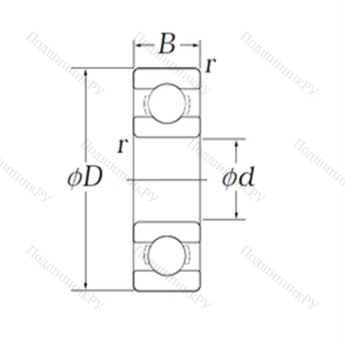 Подшипник шариковый радиальный EE 3 от производителя  KOYO
