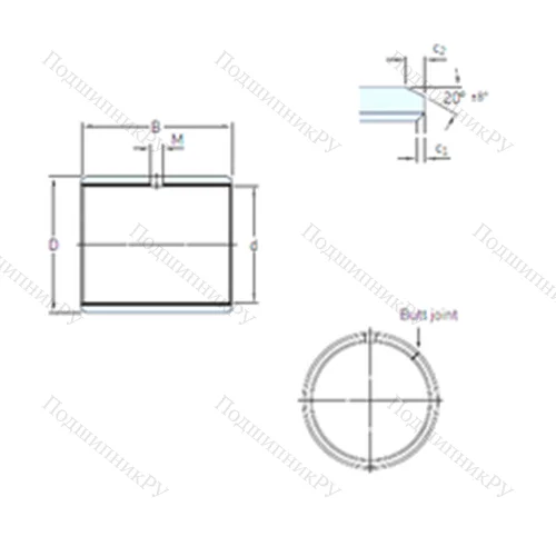Подшипник скольжения PCM 323640 E от производителя  SKF