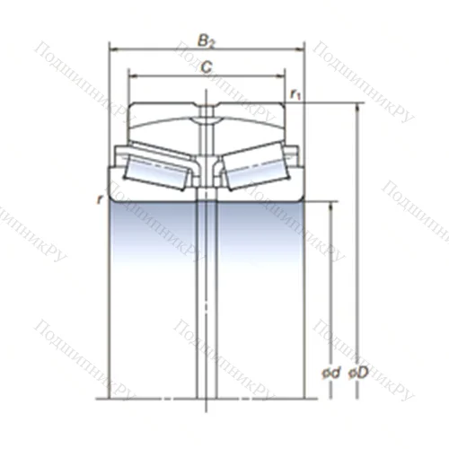 Подшипник роликовый радиально-упорный самоцентрирующийся AR 130-37