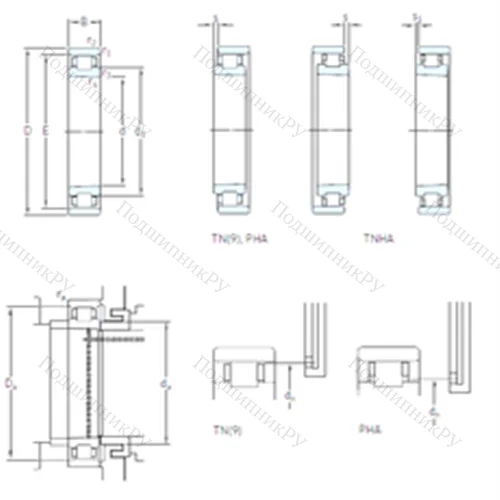 Подшипник роликовый радиальный N 1008 KPHA/SP от производителя  SKF