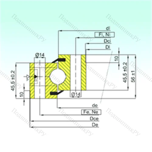 Подшипник шариковый опорно-поворотный NB 1.20.1094.201-2PPN