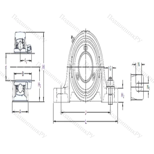 Подшипниковый узел шариковый радиальный SY 50 PF от производителя  SKF