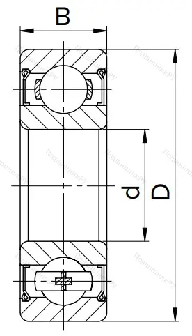 Шариковый однорядный подшипник 1000802 ZZ (6802 ZZ) в Самаре