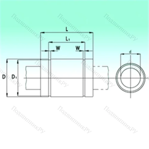 Подшипник шариковый линейный KB 60125 от производителя  NBS