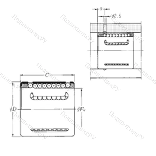 Подшипник шариковый линейный KH 4060 от производителя  NTN