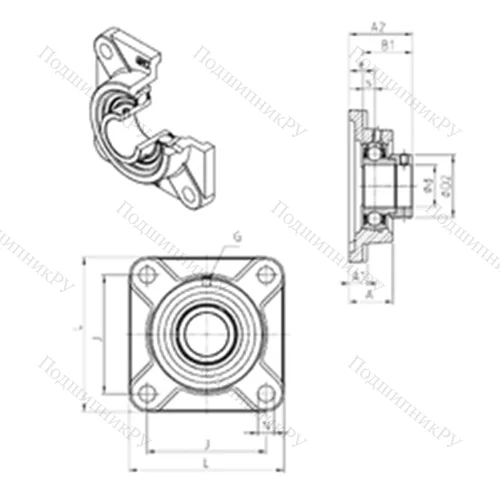 Подшипниковый узел шариковый радиальный ESF 211 от производителя  SNR