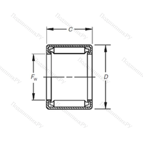 Подшипник игольчатый радиальный B-1320