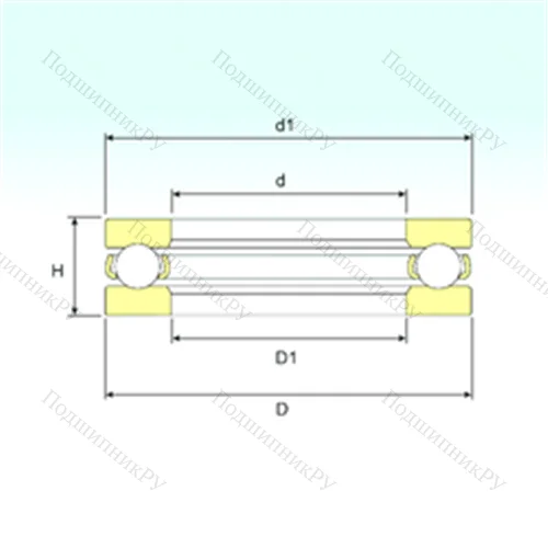 Подшипник шариковый упорный BD 1B 634131 от производителя  ISB
