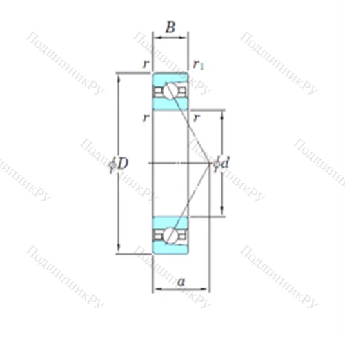 Подшипник шариковый радиально-упорный HAR 930