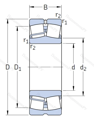 Сферический роликовый подшипник 22205 E/C 3 от производителя  SKF