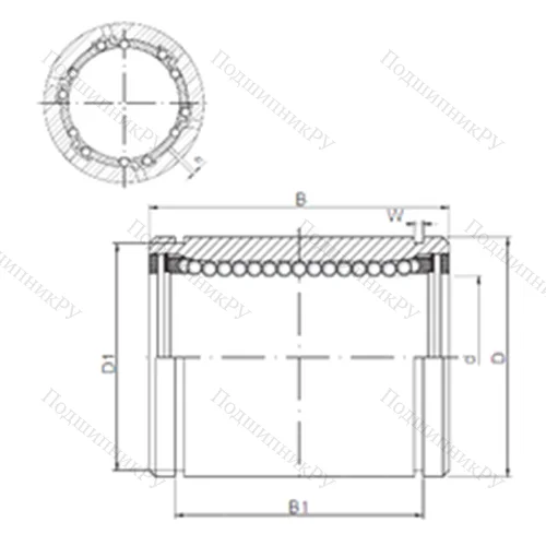 Подшипник шариковый линейный LM 80AJ от производителя  CX